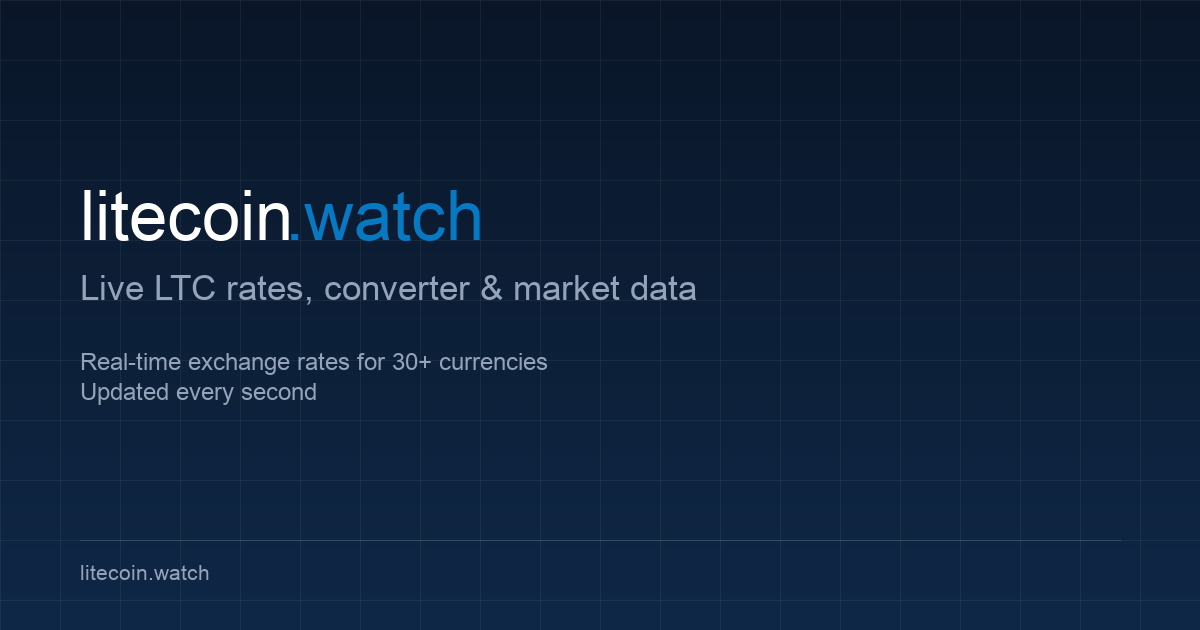 Litecoin price in 25 currencies — convert LTC to any currency ...