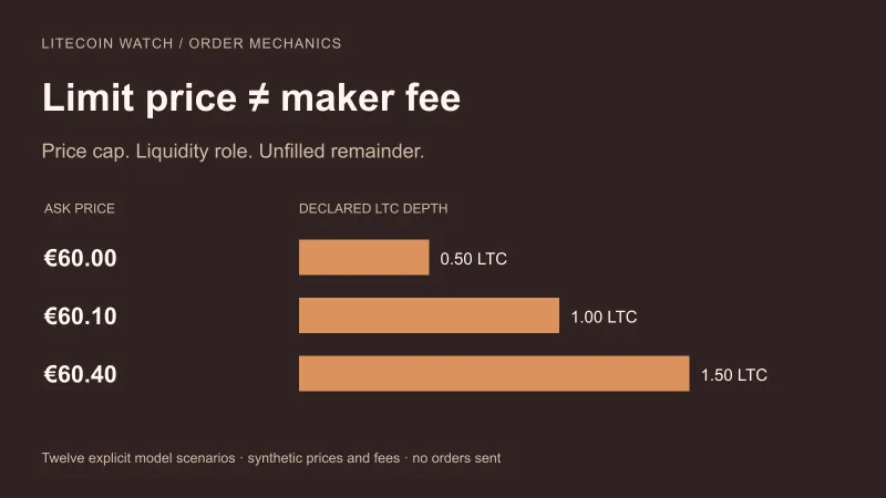 Why a Litecoin limit order can fill instantly, partly or not at all